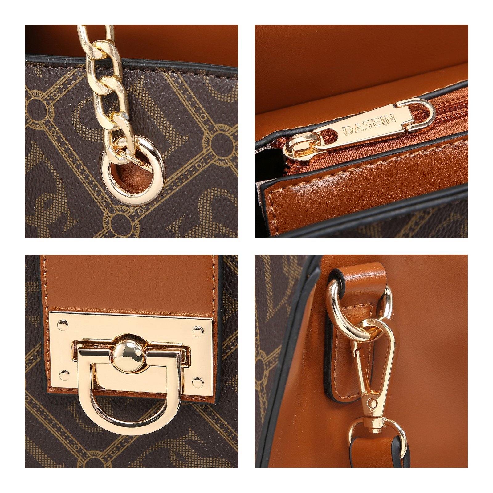 Women Fashion Chain Fashion Belt lock Tote Bags With Matching Clutch Dasein - Dasein Bags