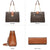 Women Fashion Chain Fashion Belt lock Tote Bags With Matching Clutch Dasein - Dasein Bags