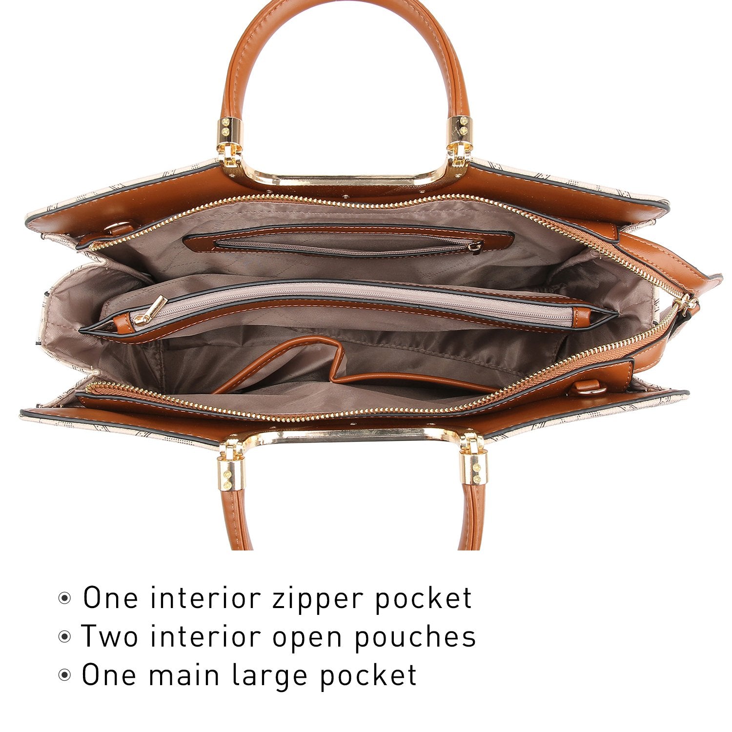 Monogram Briefcase with Matching Wristlet-Handbags & Purses-Dasein Bags