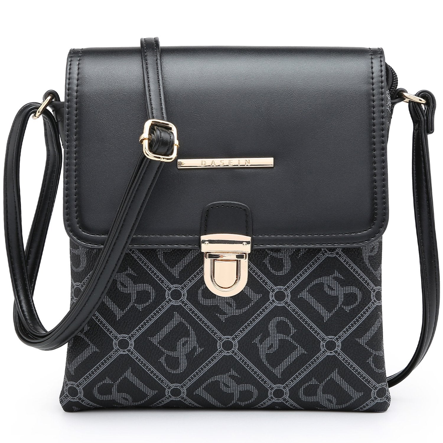 Monogram Flap Crossbody Bag-Crossbody/Messenger bag-Dasein Bags