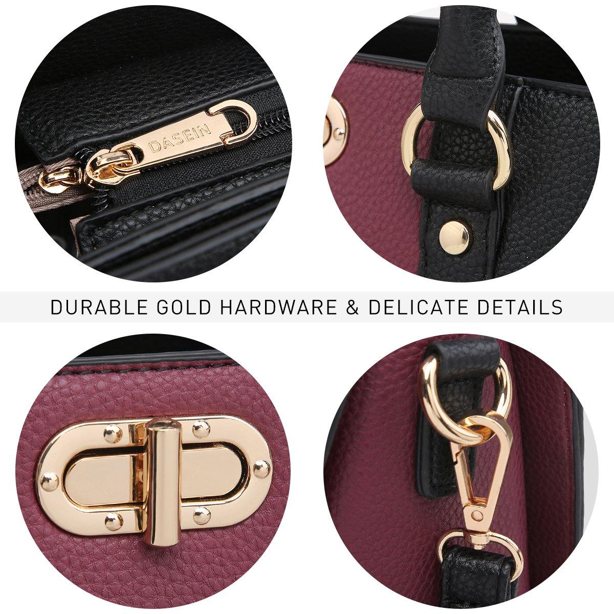 Two-tone 3-in-1 Handbag - Dasein Bags
