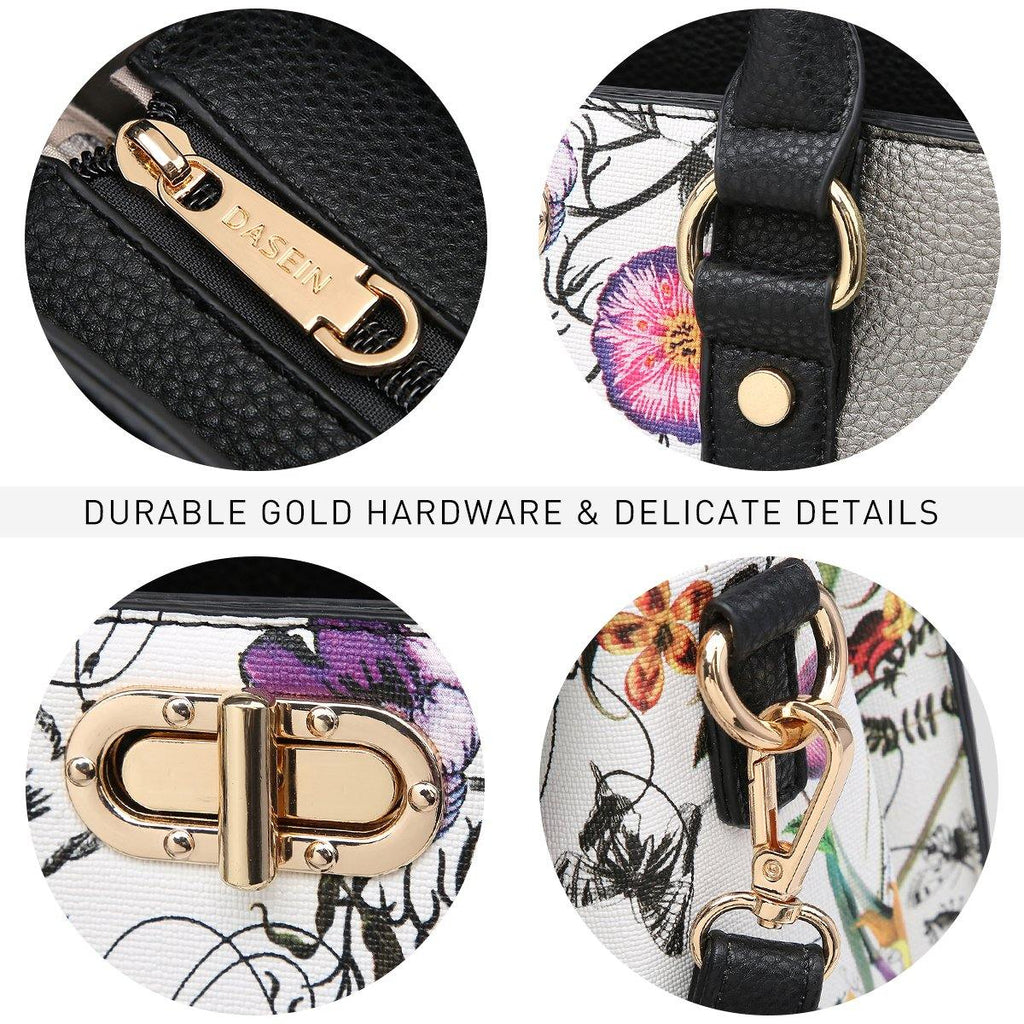 Two-tone 3-in-1 Handbag - Dasein Bags