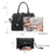 Two-Tone Padlock Satchel with Matching Wristlet - Dasein Bags