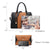Two-Tone Padlock Satchel with Matching Wristlet - Dasein Bags