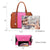 Two-Tone Padlock Satchel with Matching Wristlet - Dasein Bags