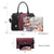 Two-Tone Padlock Satchel with Matching Wristlet - Dasein Bags