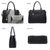 Two-Tone Padlock Satchel with Matching Wristlet - Dasein Bags