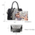 Two-Tone Padlock Satchel with Matching Wristlet - Dasein Bags