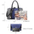 Padlock Two-Tone Satchel with Matching Wristlet - Dasein Bags