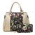Two-Tone Satchel with Matching Wallet-Handbags & Purses-Dasein Bags