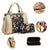 Two-Tone Satchel with Matching Wallet-Handbags & Purses-Dasein Bags