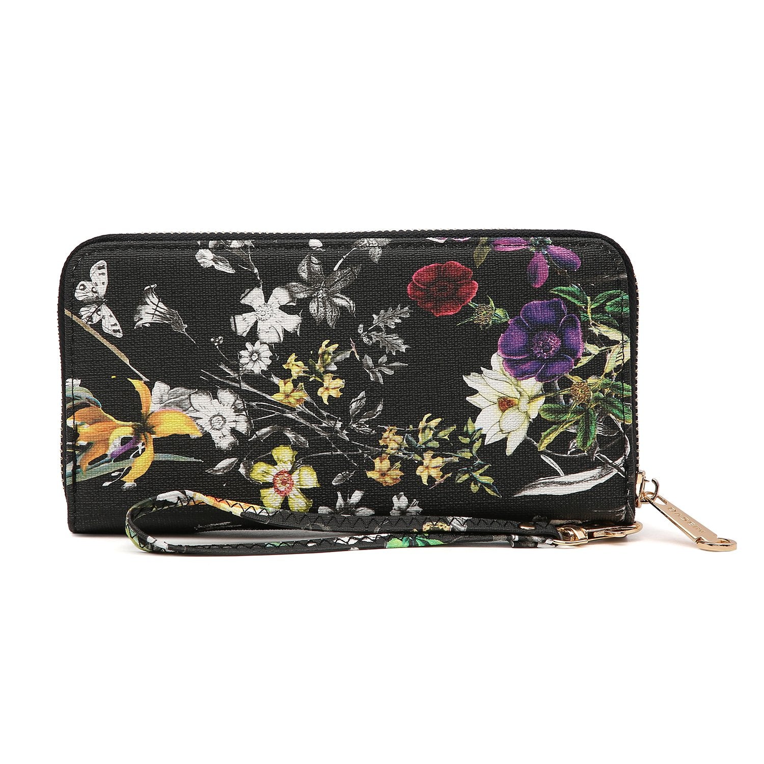 Two-Tone Satchel with Matching Wallet-Handbags & Purses-Dasein Bags