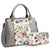 Two-Tone Satchel with Matching Wallet-Handbags & Purses-Dasein Bags