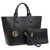 Ostrich Embossed Tote with Matching Wallet-Handbags & Purses-Dasein Bags