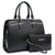 Fashion Embossed Pattern Two Tone Handbag with Matching Wallet l Dasein