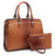 Ostrich Embossed Handbag with Matching Wallet-Handbags & Purses-Dasein Bags
