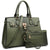 Fashion Emblem Women Handbag and Purses Top Handle Tote Work Bag with Matching Clutch - Dasein Bags