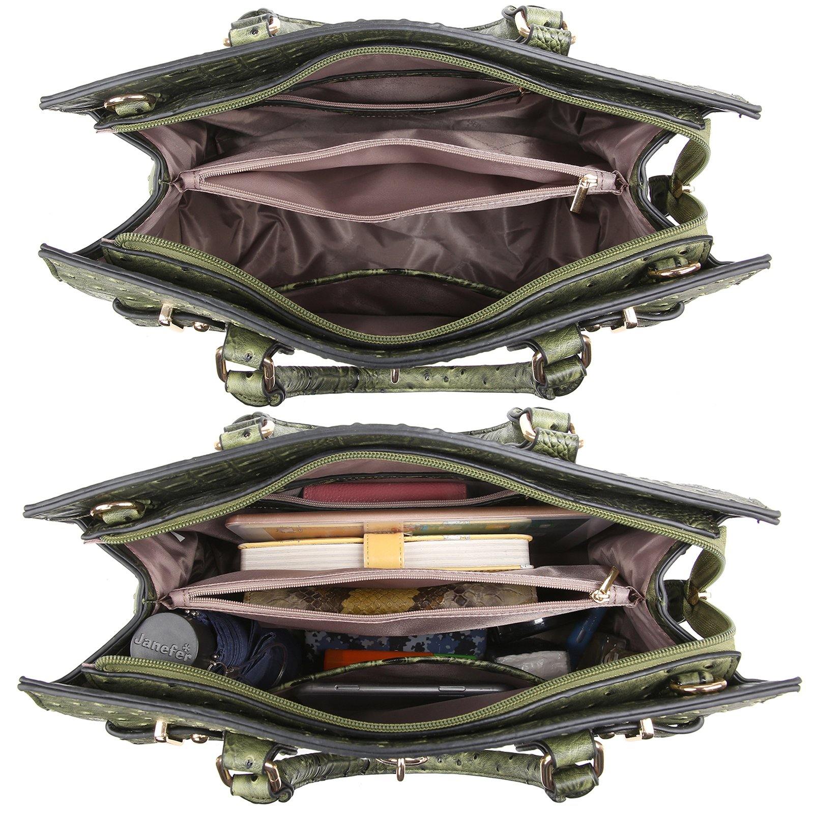 Fashion Emblem Women Handbag and Purses Top Handle Tote Work Bag with Matching Clutch - Dasein Bags