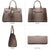 Fashion Emblem Women Handbag and Purses Top Handle Tote Work Bag with Matching Clutch - Dasein Bags