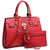 Fashion Emblem Women Handbag and Purses Top Handle Tote Work Bag with Matching Clutch - Dasein Bags