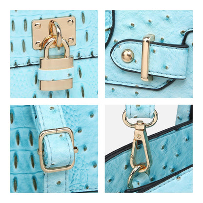 Fashion Emblem Women Handbag and Purses Top Handle Tote Work Bag with Matching Clutch - Dasein Bags