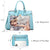 Fashion Emblem Women Handbag and Purses Top Handle Tote Work Bag with Matching Clutch - Dasein Bags