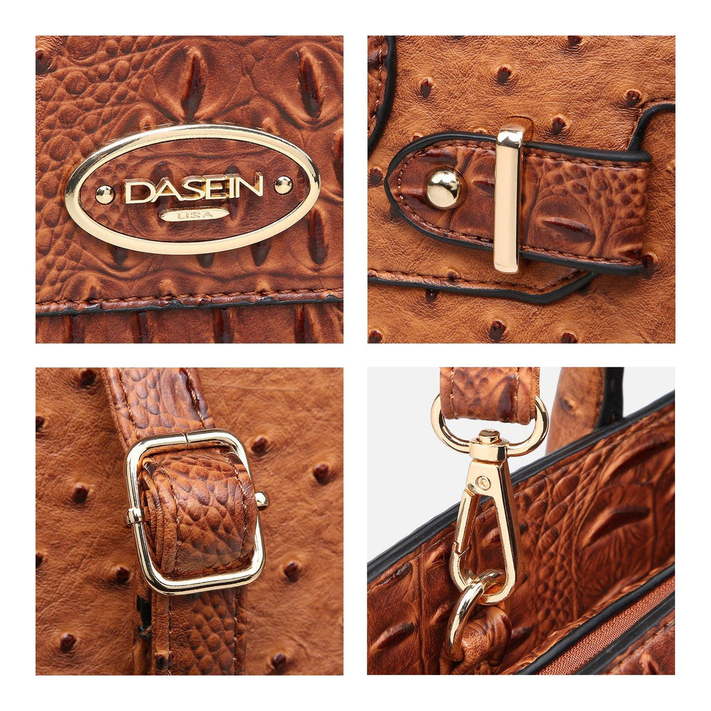 Vegan Leather Women Handbags and Purses Top Handle Tote with Matching Clutch - Dasein Bags