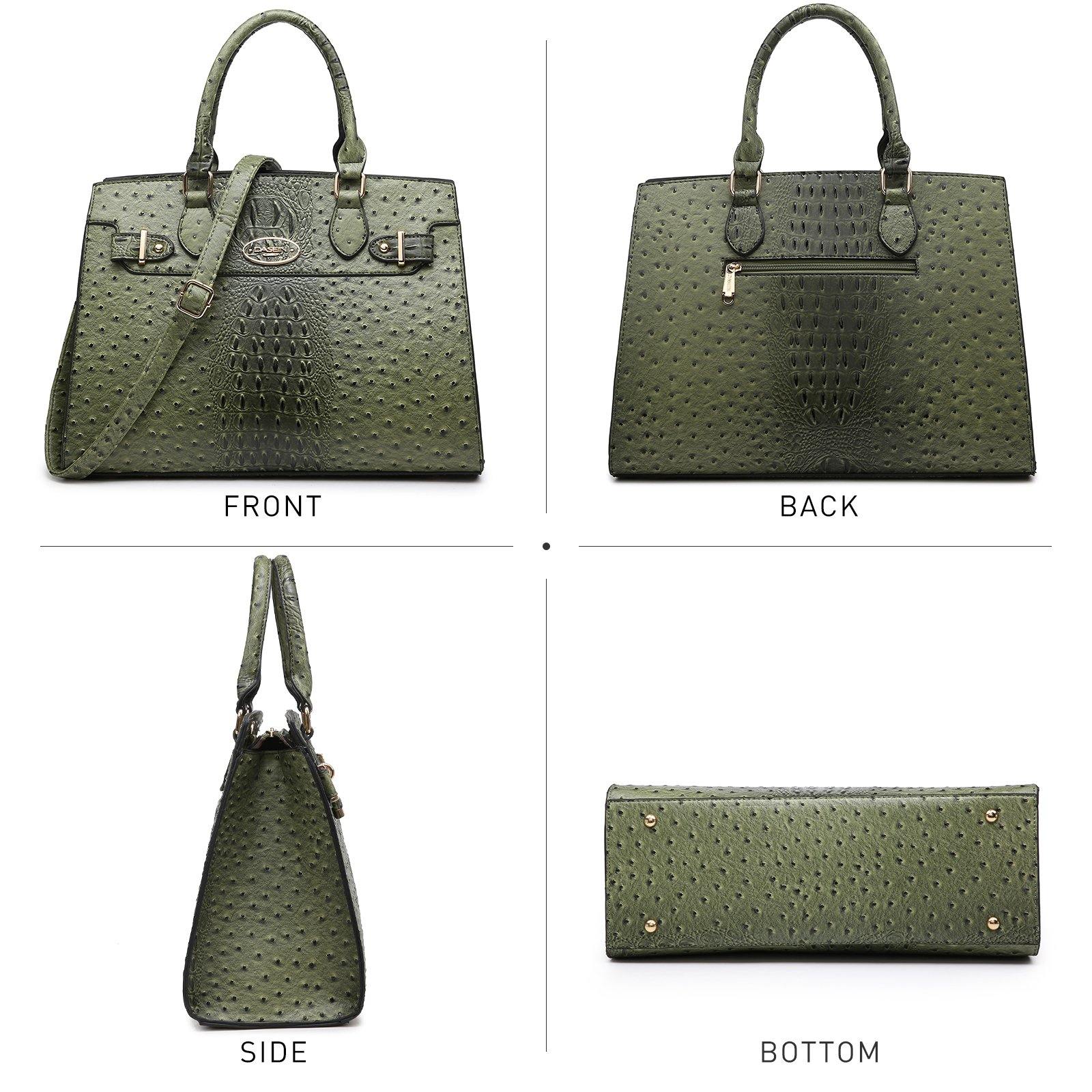 Vegan Leather Women Handbags and Purses Top Handle Tote with Matching Clutch - Dasein Bags