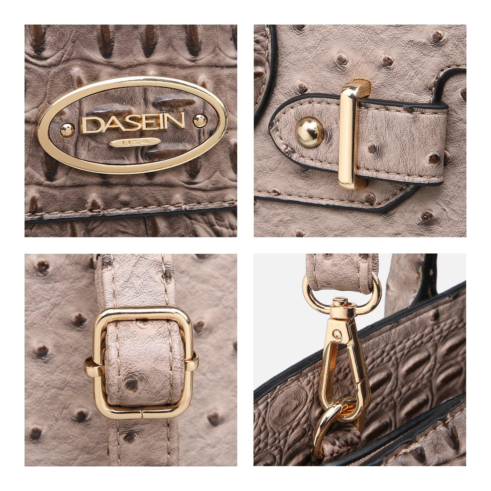 Vegan Leather Women Handbags and Purses Top Handle Tote with Matching Clutch - Dasein Bags