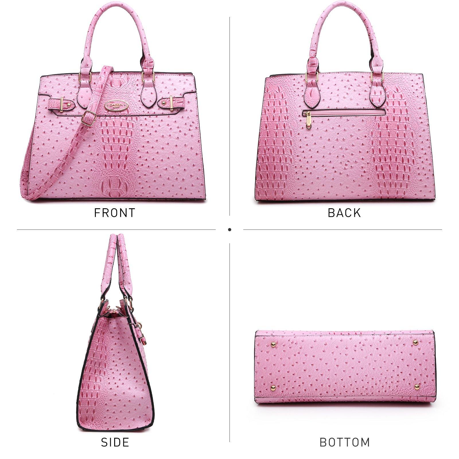 Vegan Leather Women Handbags and Purses Top Handle Tote with Matching Clutch - Dasein Bags
