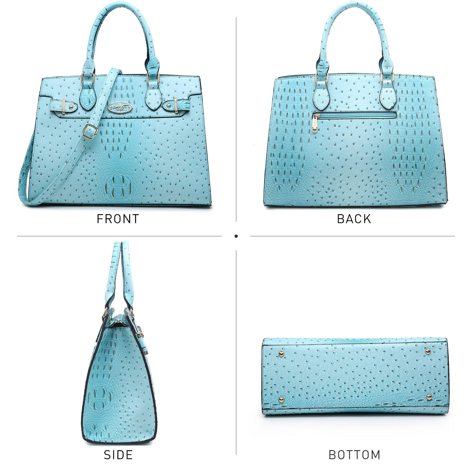 Vegan Leather Women Handbags and Purses Top Handle Tote with Matching Clutch - Dasein Bags