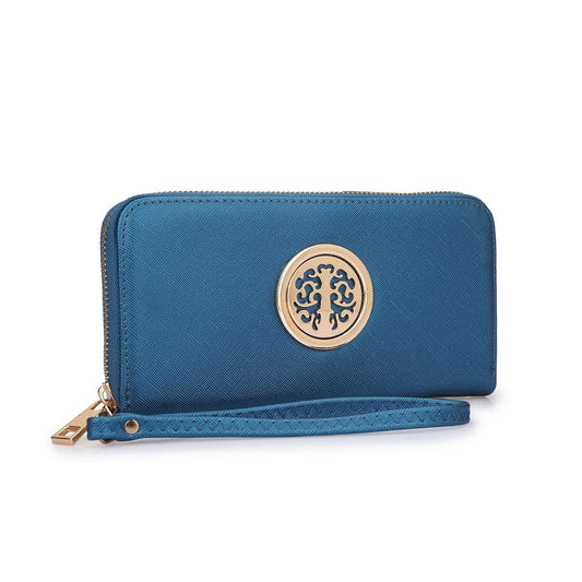 Zip Around Emblem Wallet - Dasein Bags