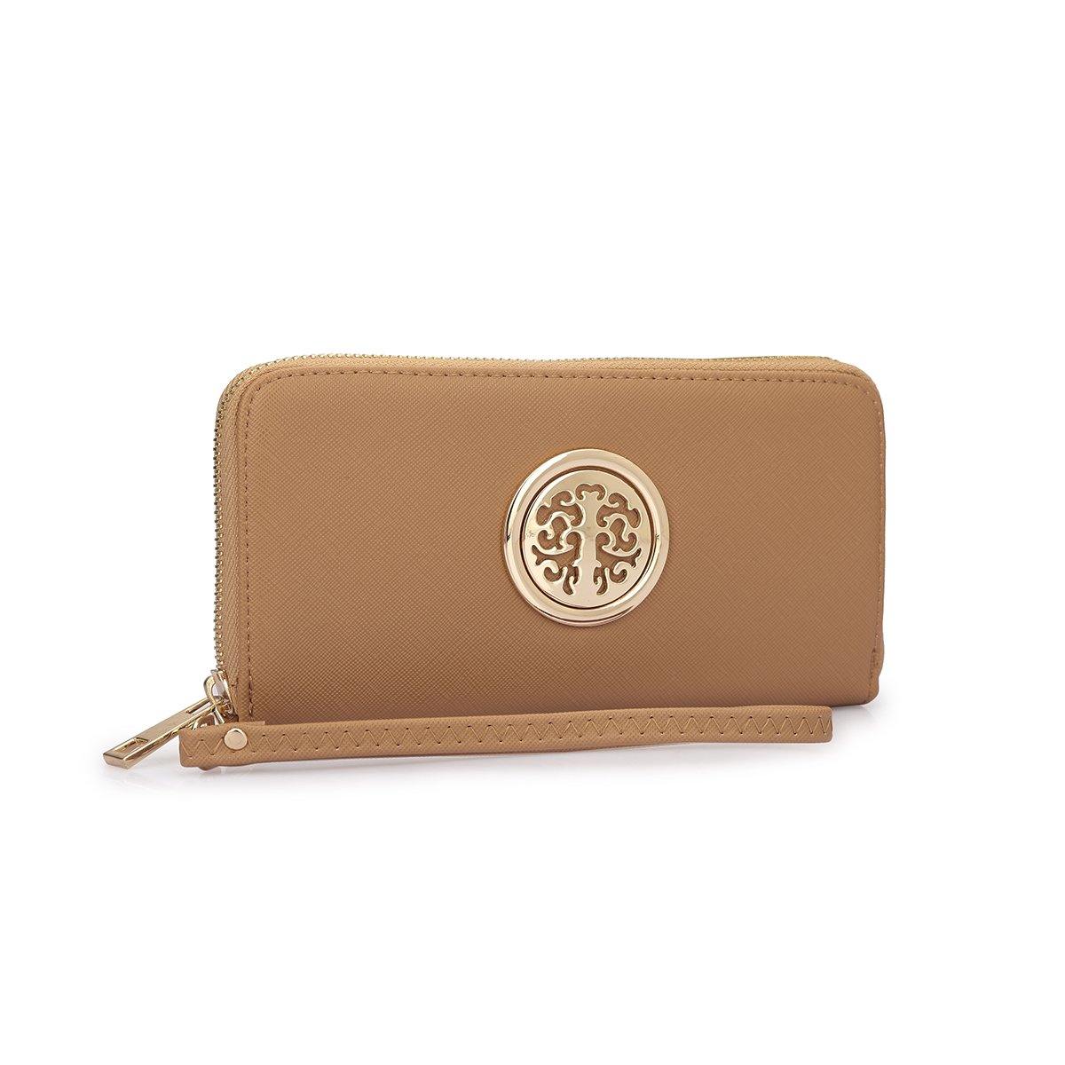 Zip Around Emblem Wallet - Dasein Bags