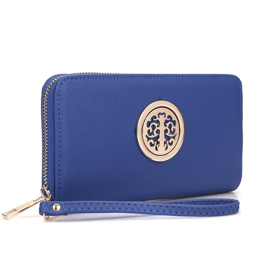 Zip Around Emblem Wallet - Dasein Bags