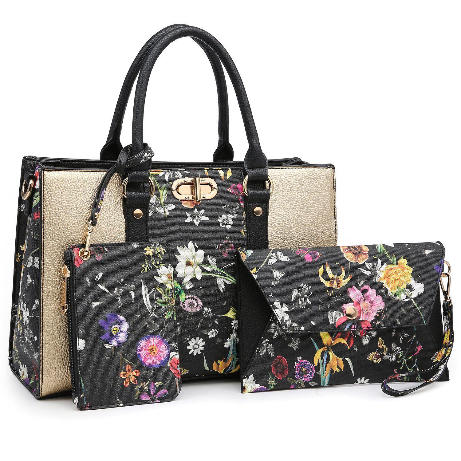 Two-tone 3-in-1 Handbag-Handbags & Purses-Dasein Bags