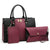 Two-tone 3-in-1 Handbag-Handbags & Purses-Dasein Bags