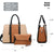 Two-Tone Padlock Satchel with Matching Wristlet-Handbags-Dasein Bags